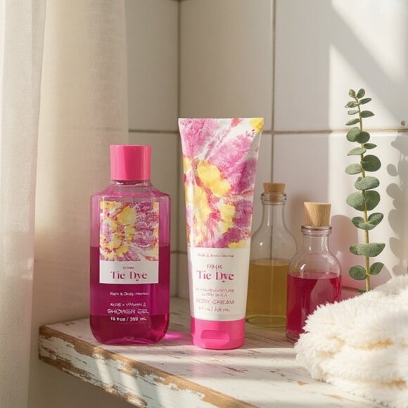 Bath & Body Works Other - BBW Pink Tie Dye Set